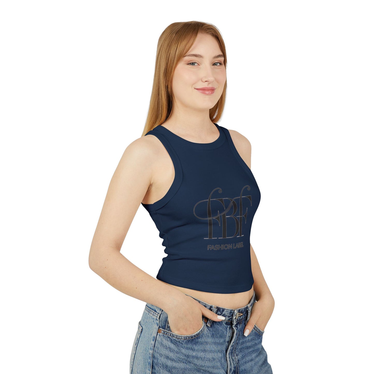Chic Micro Rib Racer Tank Top, Summer Casual Top, Women's Fashion Tee, Workout Wear, Stylish Crop Top, Trendy Tank for Every Occasion