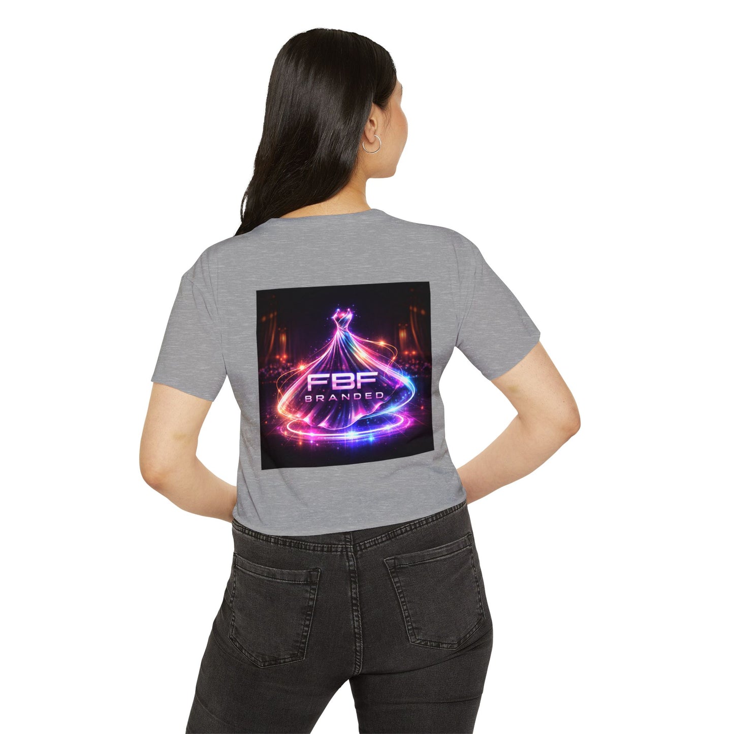 Festival Glow Crop Top — Neon 'FBF Branded' Rave Graphic