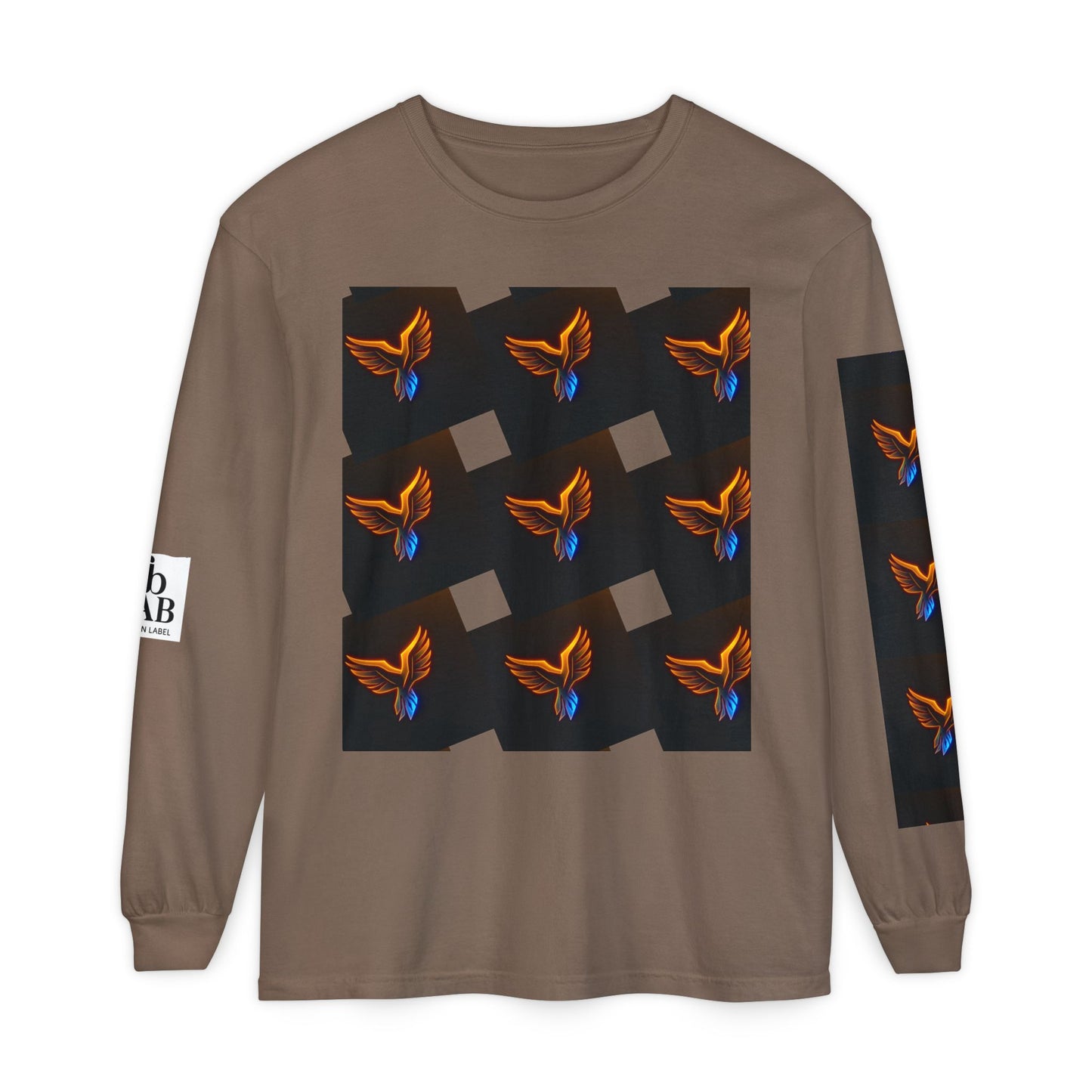 Vibrant Long Sleeve T-Shirt with Phoenix Design - Casual Wear for Bird Lovers, Gifts, Unique Fashion, Everyday Style, Unisex Apparel