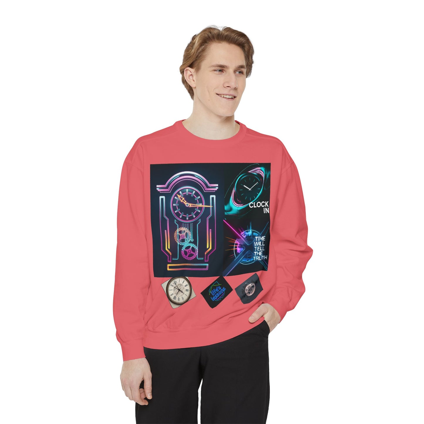 Retro Neon Clock Sweatshirt