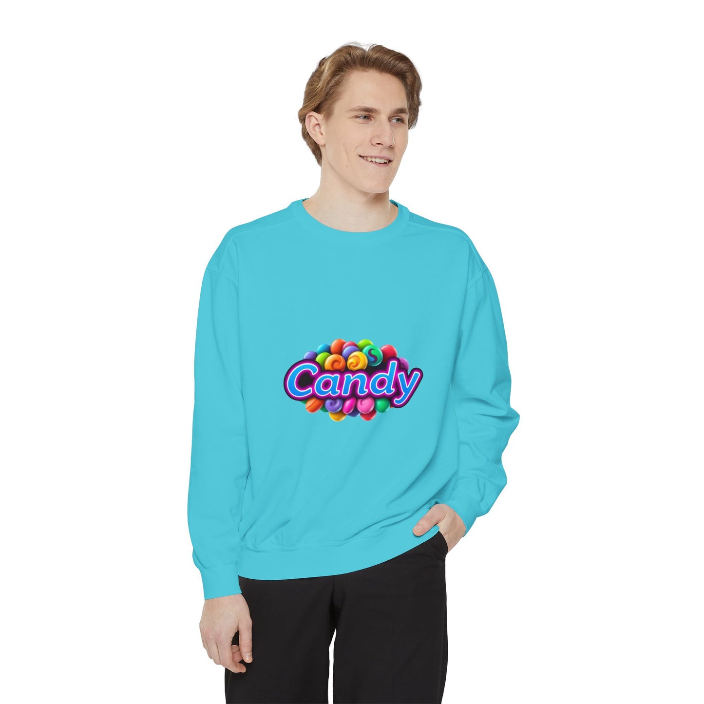 Candy-Themed Unisex Garment-Dyed Sweatshirt - Nostalgic Apparel for Sweet Lovers, Cozy Casual Wear, Gift for Candy Lovers, Colorful [...]
