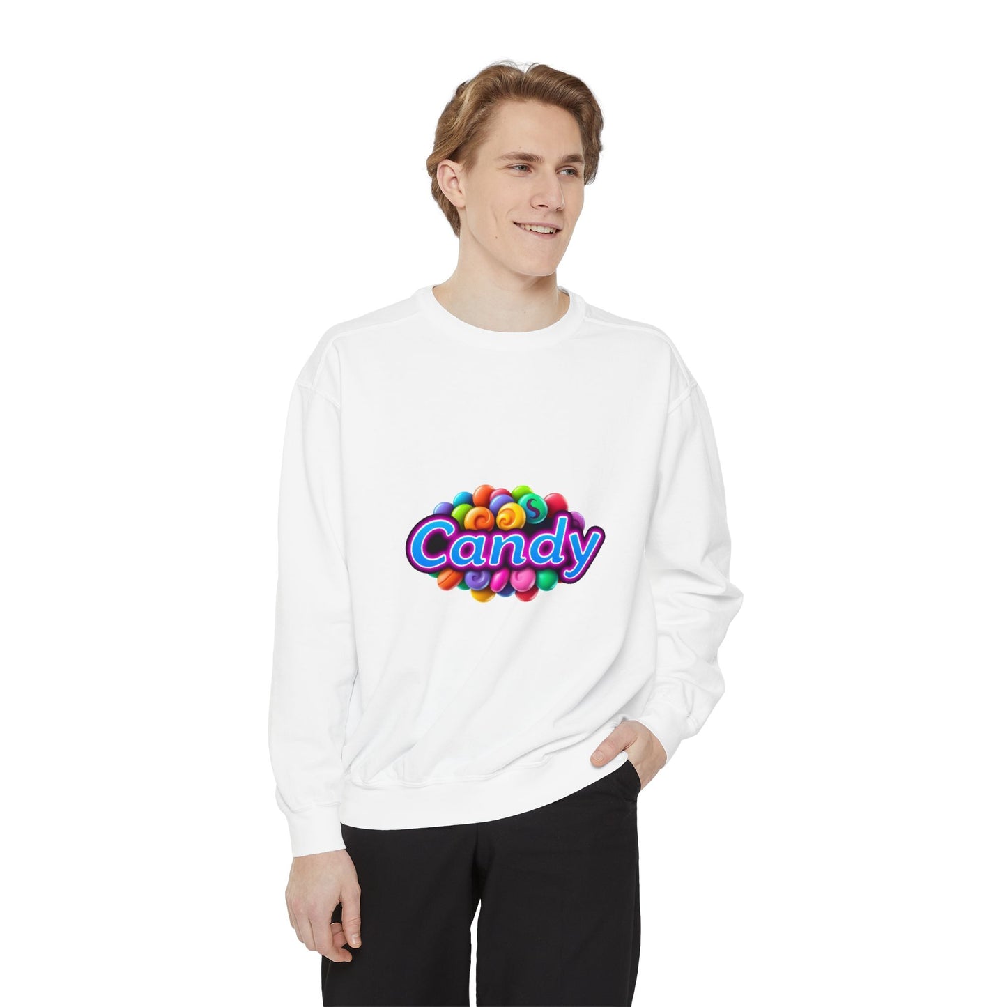Candy-Themed Unisex Garment-Dyed Sweatshirt - Nostalgic Apparel for Sweet Lovers, Cozy Casual Wear, Gift for Candy Lovers, Colorful [...]