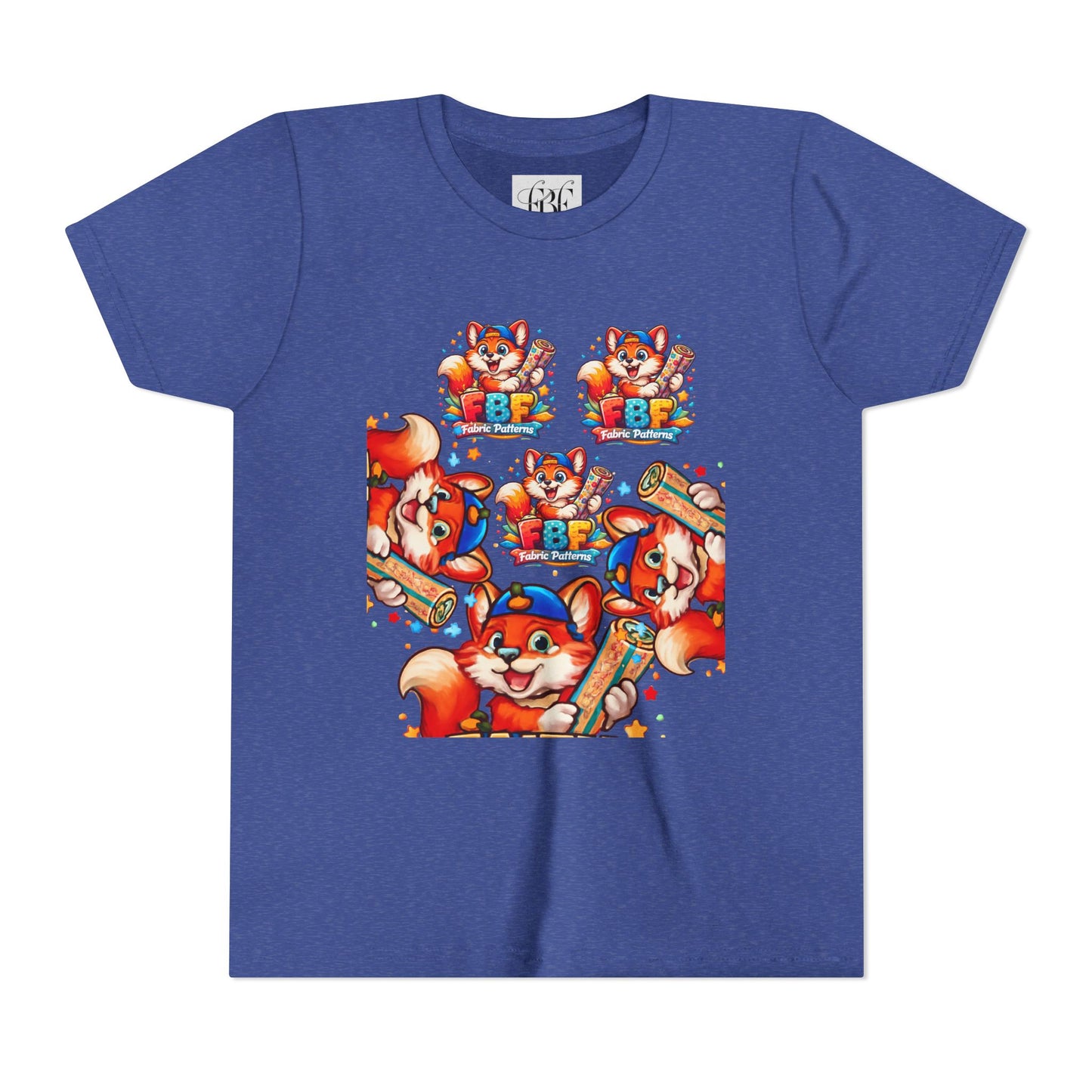 Youth Tee — Colorful Cartoon Fox 'FBF' Logo Kids Shirt