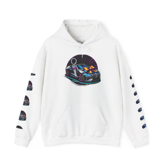 Stylish Unisex Heavy Blend™ Hoodie with Neon Design - Perfect for Winter Fashion & Casual Outings