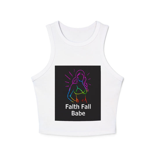Feminine Faith Graphic Tank, Women's Racerback Top, Summer Tank Top, Cute Workout Attire, Faith & Fitness Apparel