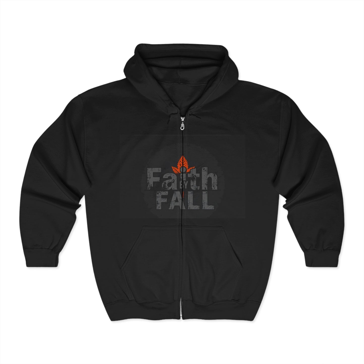Faith Fall Hoodie, Unisex Zip Sweatshirt, Cozy Fall Apparel, Faith-Inspired Gift, Autumn Fashion, Comfortable Everyday Wear