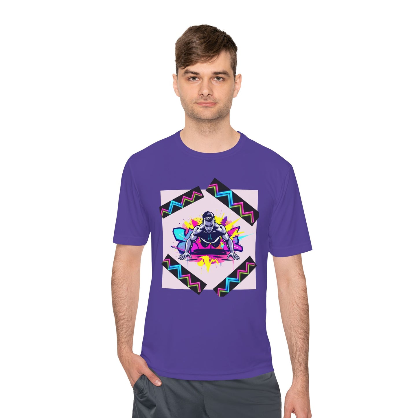 Vibrant Graphic Moisture Wicking Tee for Active Lifestyle