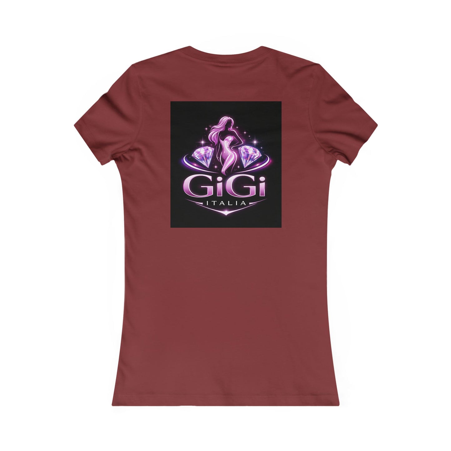 Women's Tee — 'GiGi Italia' Neon Silhouette Graphic Shirt