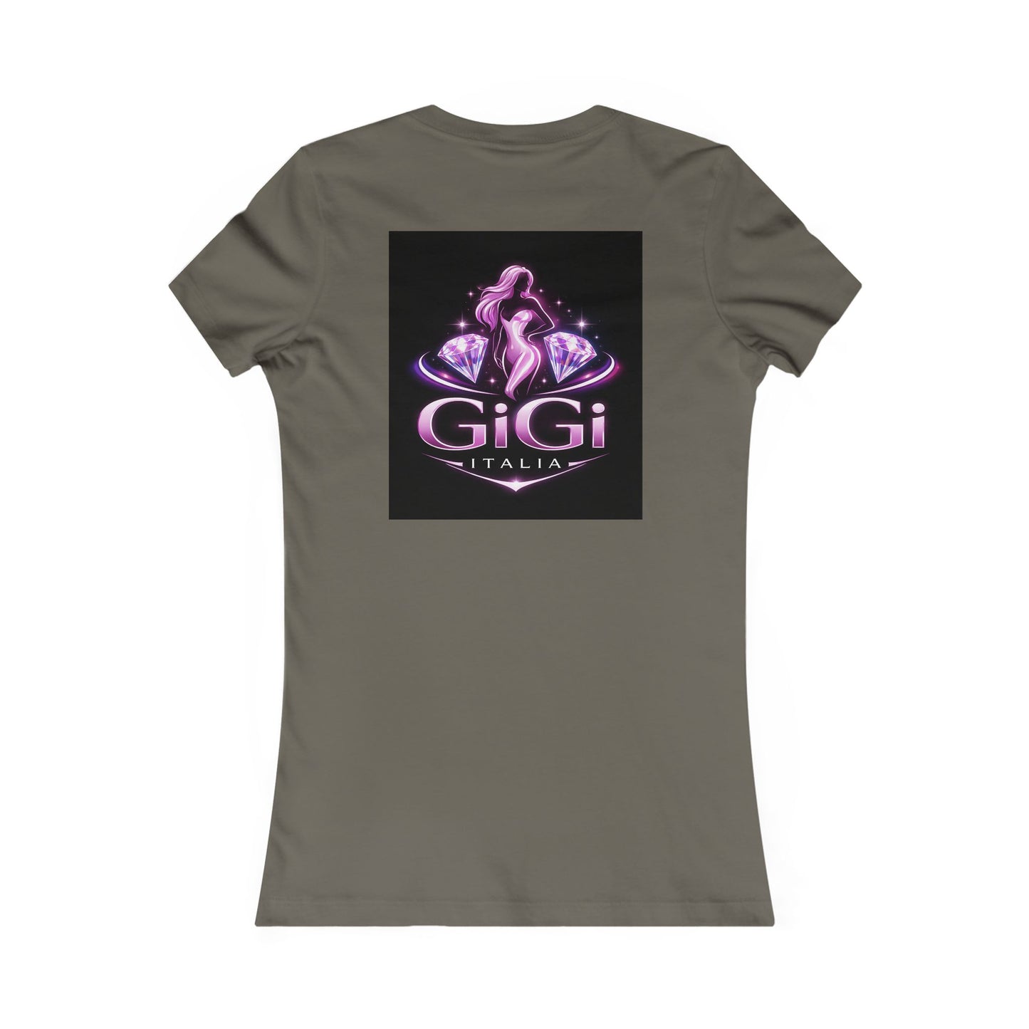 Women's Tee — 'GiGi Italia' Neon Silhouette Graphic Shirt