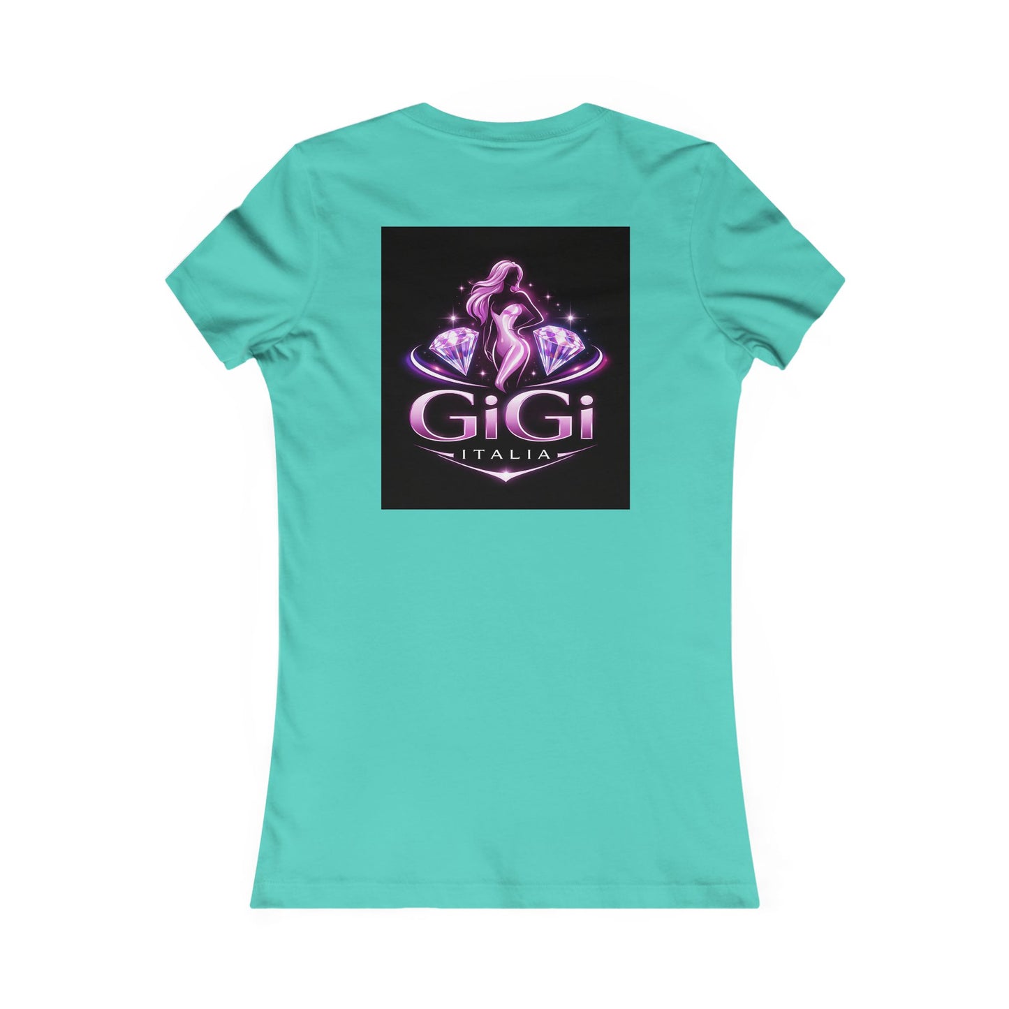 Women's Tee — 'GiGi Italia' Neon Silhouette Graphic Shirt
