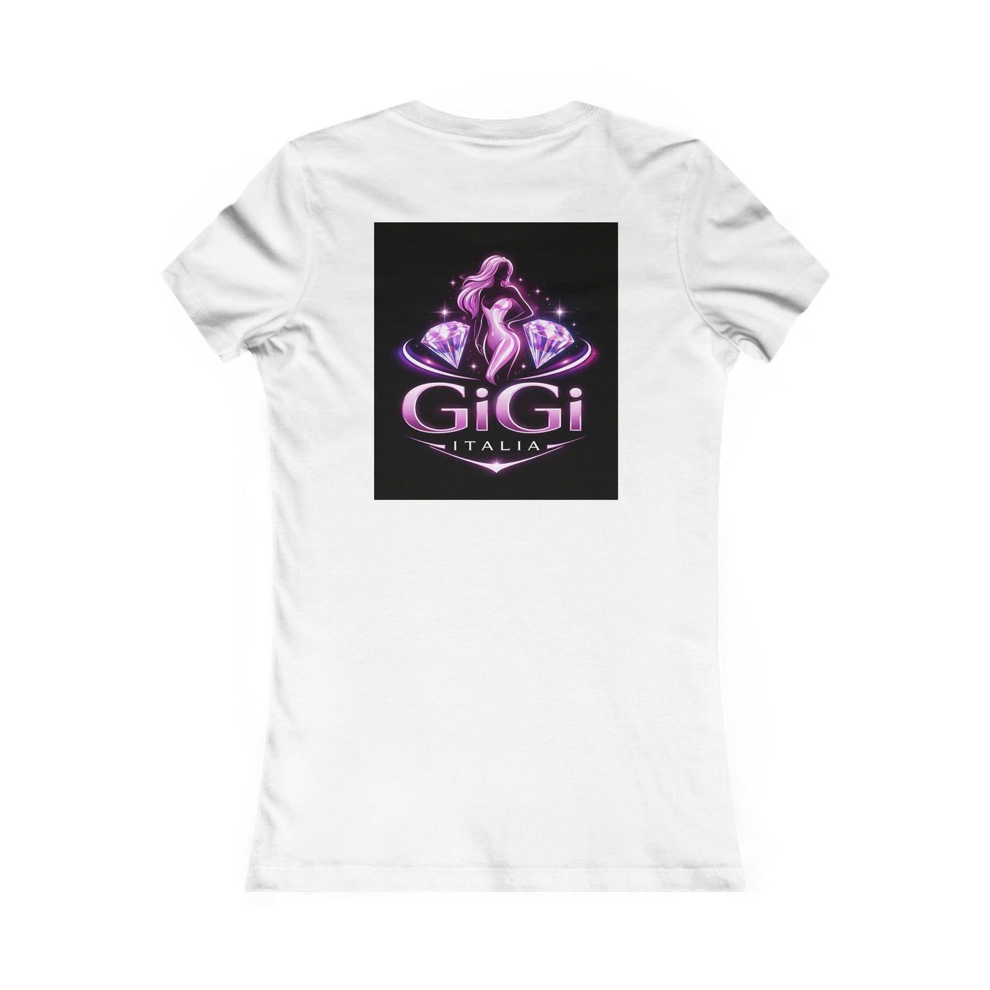 Women's Tee — 'GiGi Italia' Neon Silhouette Graphic Shirt