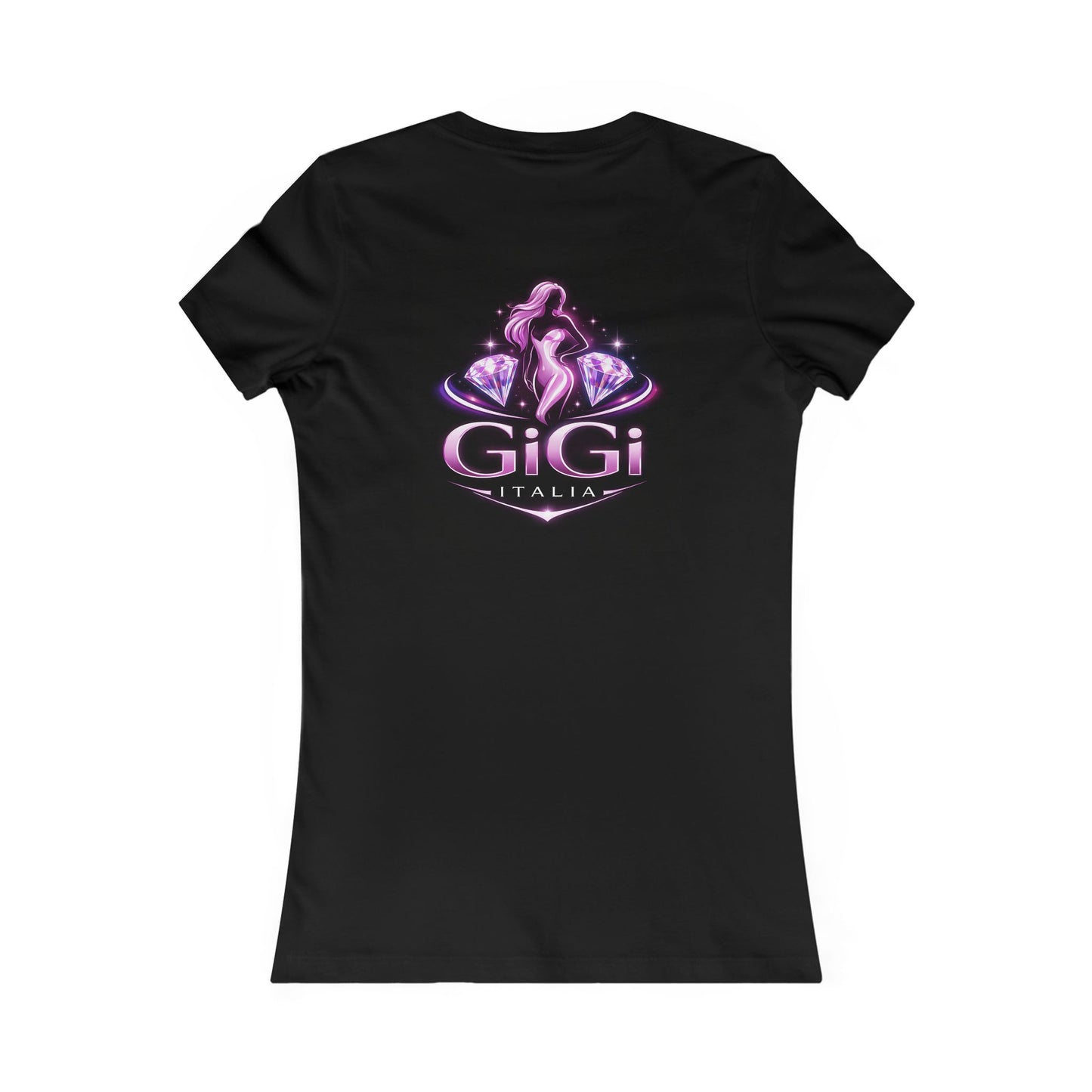 Women's Tee — 'GiGi Italia' Neon Silhouette Graphic Shirt