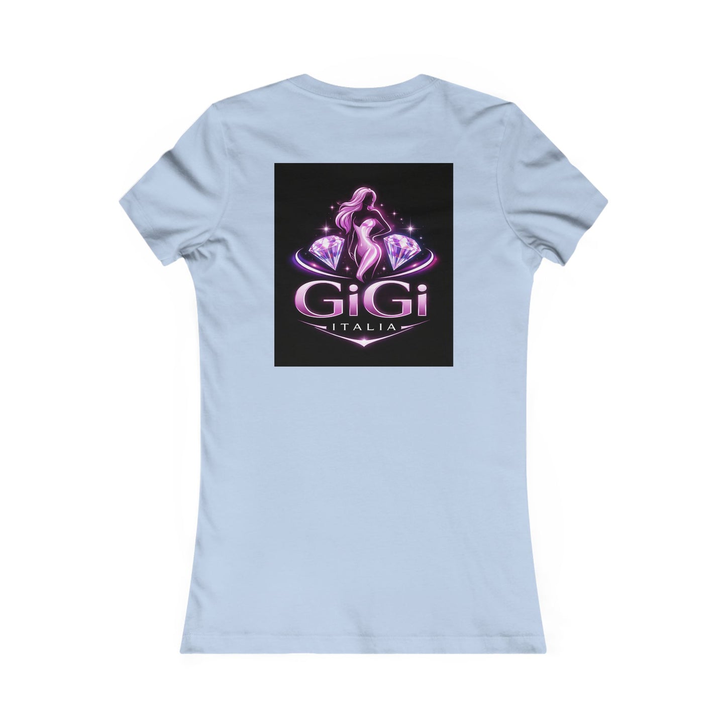 Women's Tee — 'GiGi Italia' Neon Silhouette Graphic Shirt