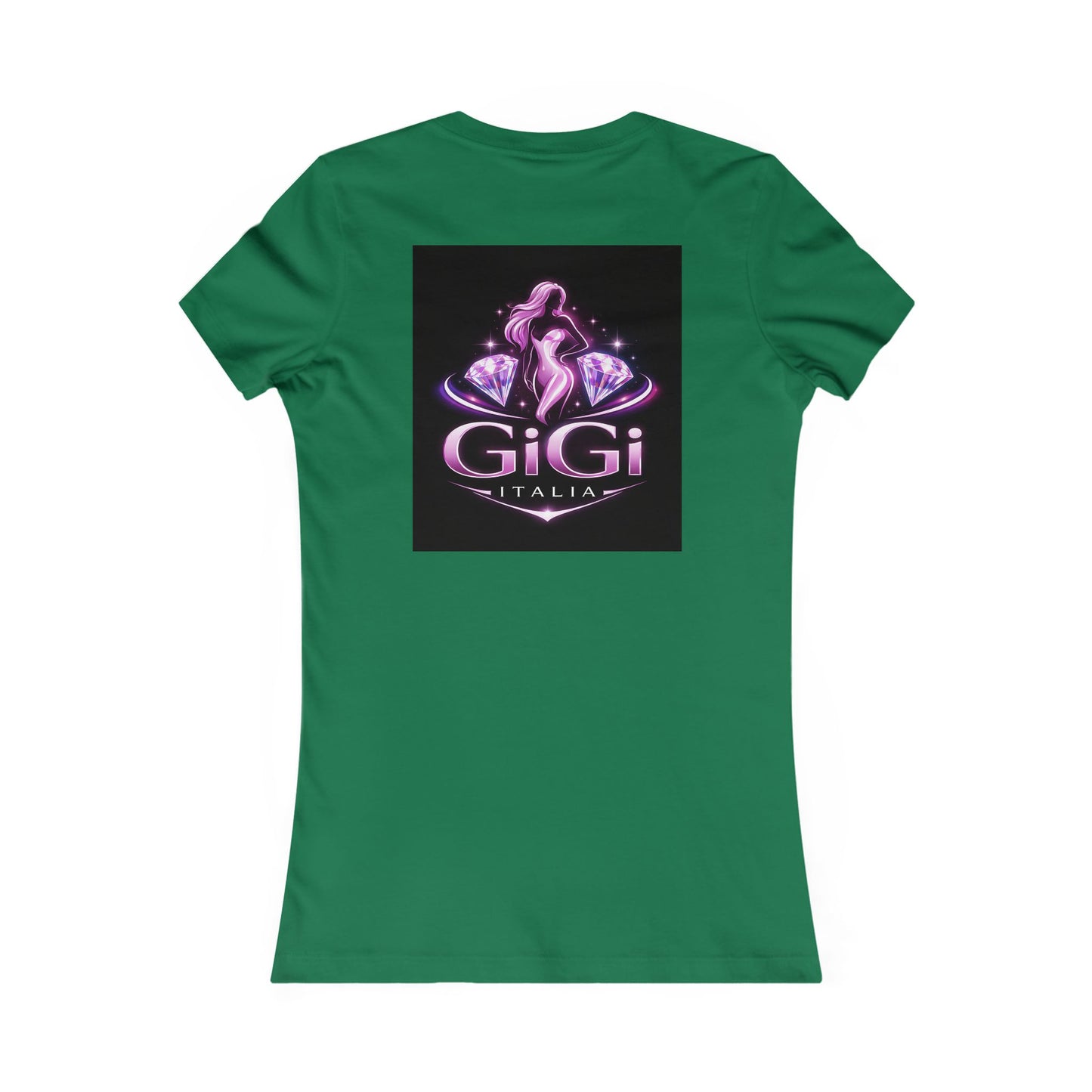 Women's Tee — 'GiGi Italia' Neon Silhouette Graphic Shirt