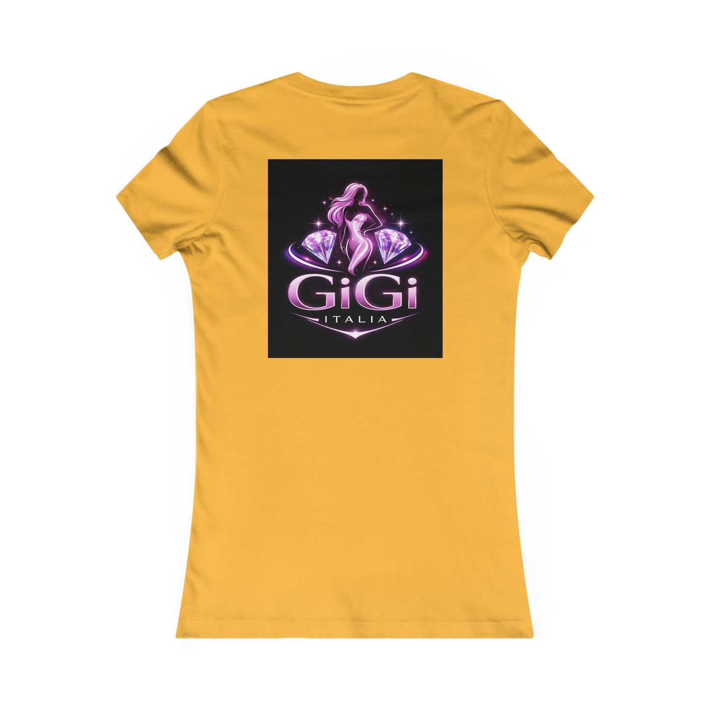 Women's Tee — 'GiGi Italia' Neon Silhouette Graphic Shirt