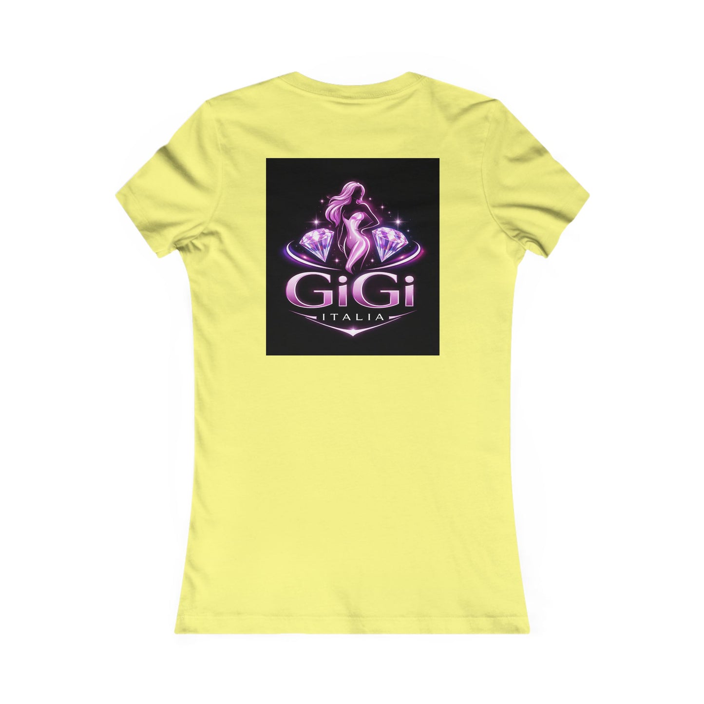 Women's Tee — 'GiGi Italia' Neon Silhouette Graphic Shirt
