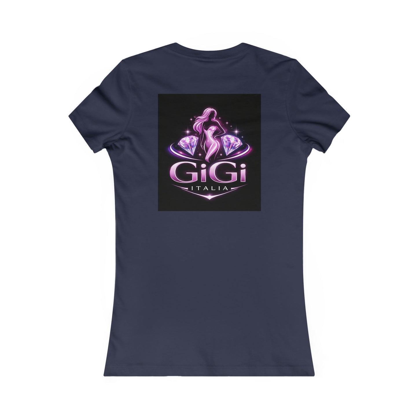Women's Tee — 'GiGi Italia' Neon Silhouette Graphic Shirt