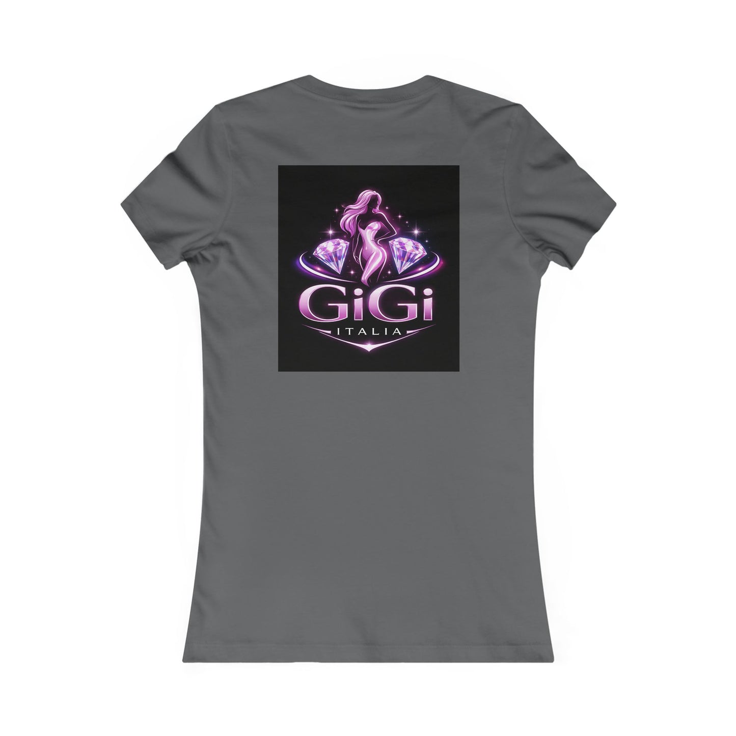 Women's Tee — 'GiGi Italia' Neon Silhouette Graphic Shirt
