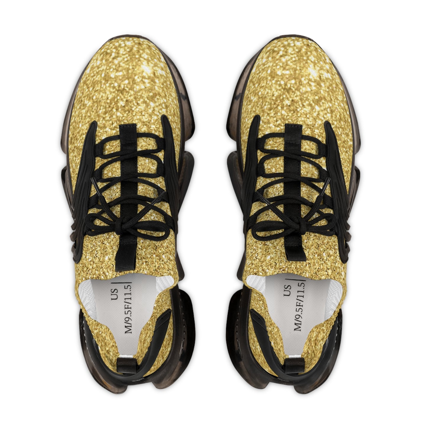 Golden glitter Men's Mesh Sneakers