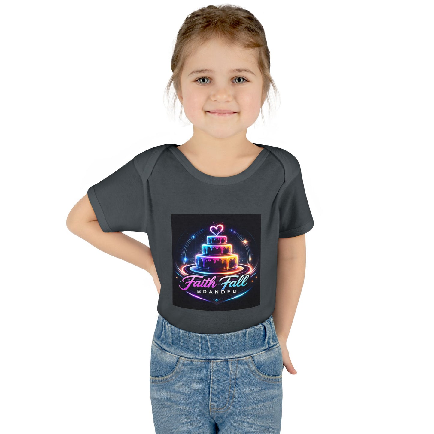 Infant Bodysuit — Neon Cake 'Faith, Fall, Brander' Baby Onesie