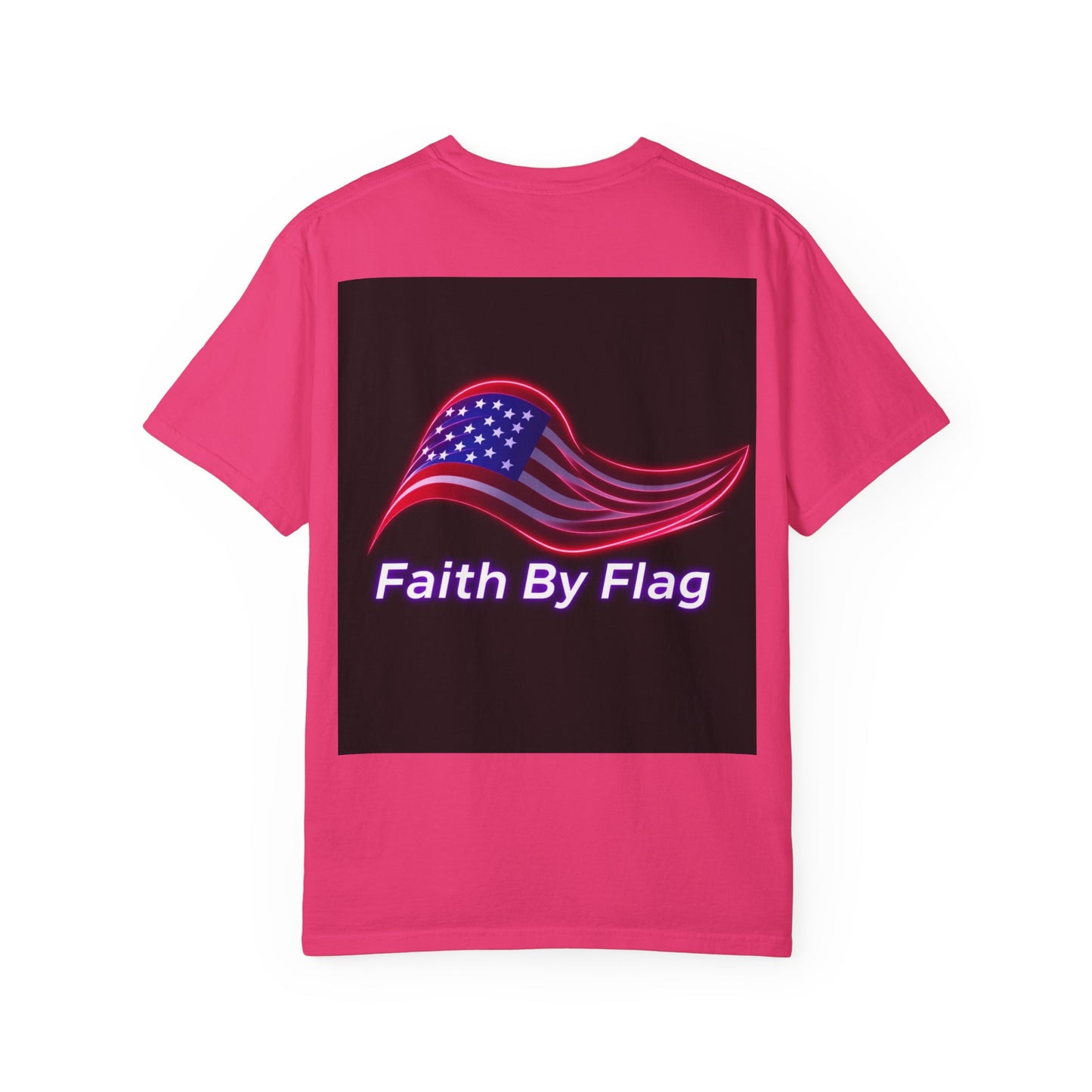 Patriotic T-Shirt with Eagle Graphic | Faith By Flag Tee, Unisex Apparel, Independence Day Shirt, Casual Wear, Gift for Veterans