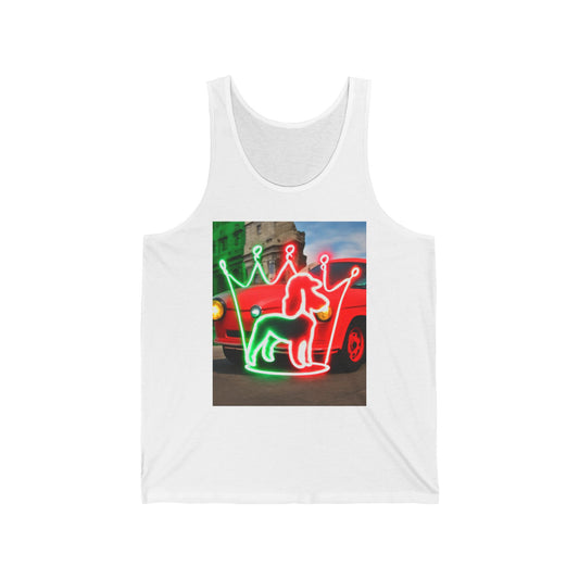 Unisex Jersey Tank Top with Playful Graphics for Casual Wear, Dog Lovers, Summer Vibes, Gift for Pet Owners, Graphic Tee, Stylish [...]