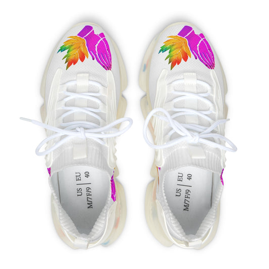 Vibrant Women's Mesh Sneakers with Floral Design, Athletic Footwear, Trendy Casual Shoes, Ideal for Spring, Gift for Her