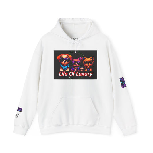 Luxury Life Unisex Hoodie - Cozy Sweatshirt for Pet Lovers, Gift for Birthdays, Everyday Wear, Chill Vibes, FBF Collection