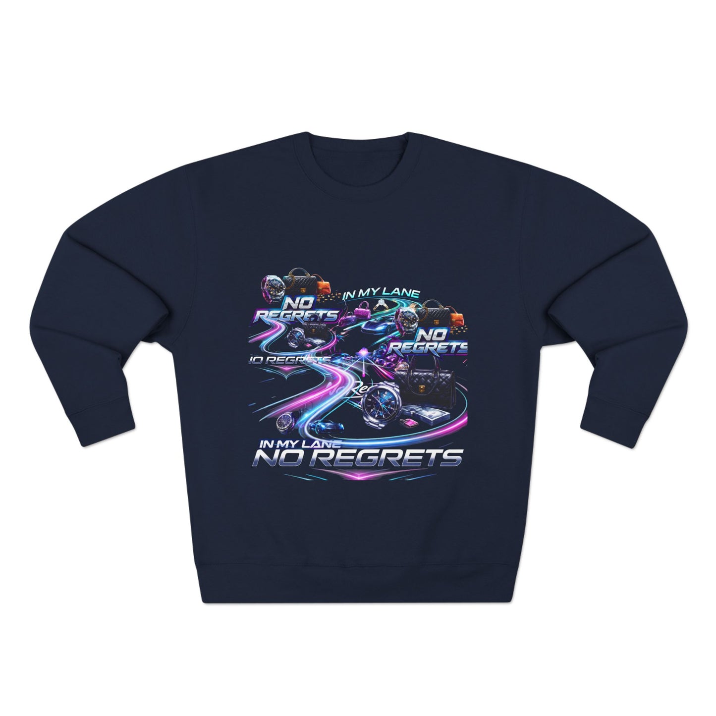 No Regrets Retro Vaporwave Crewneck Sweatshirt
