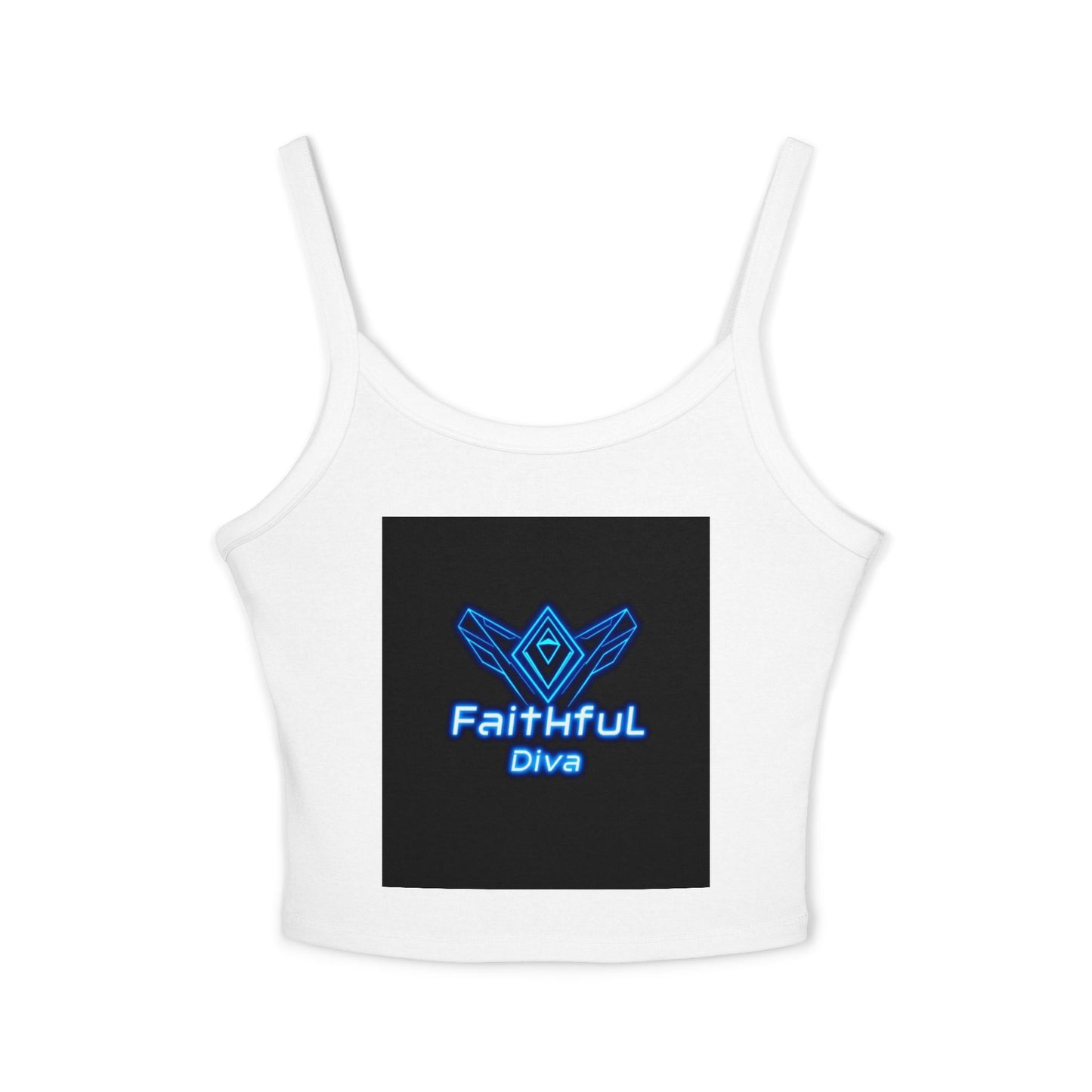 Neon Vibes Spaghetti Strap Tank Top, Stylish Crop Top, Summer Wear, Festival Fashion, Music Concert Top, Gifts for Her