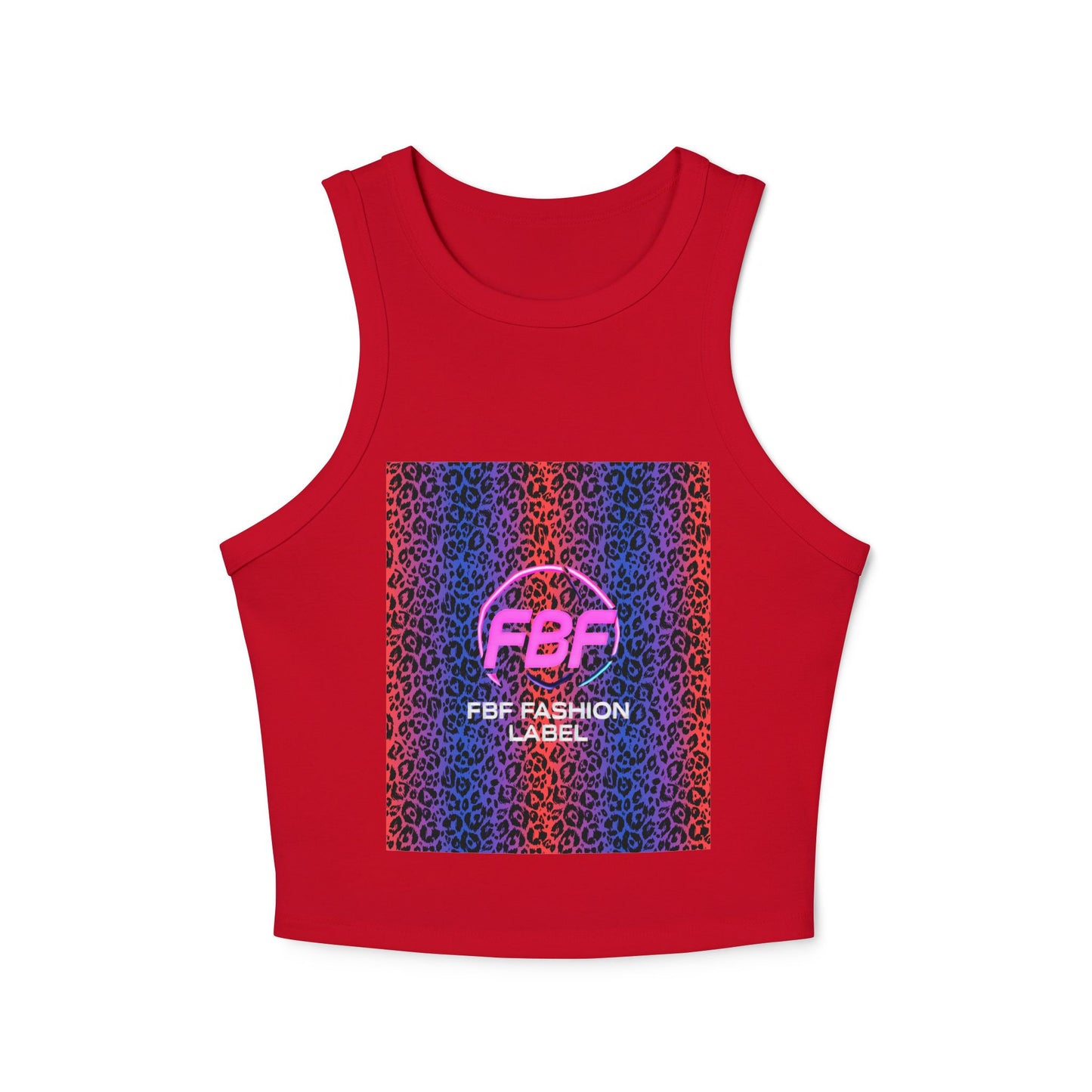 Pink FBF Women's Micro Rib Racer Tank Top