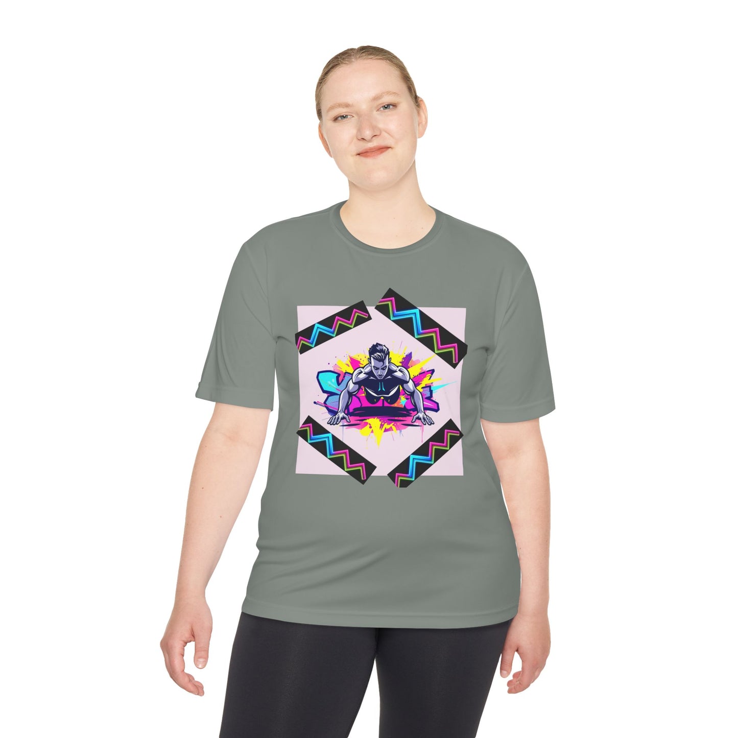 Vibrant Graphic Moisture Wicking Tee for Active Lifestyle