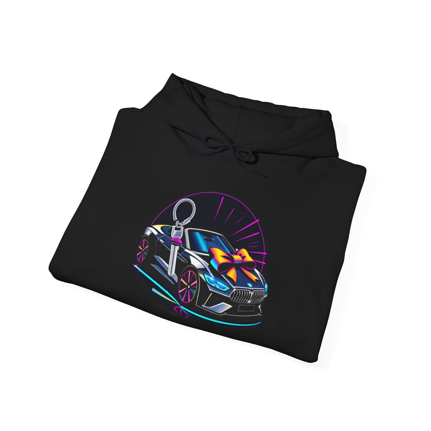 Stylish Unisex Heavy Blend™ Hoodie with Neon Design - Perfect for Winter Fashion & Casual Outings