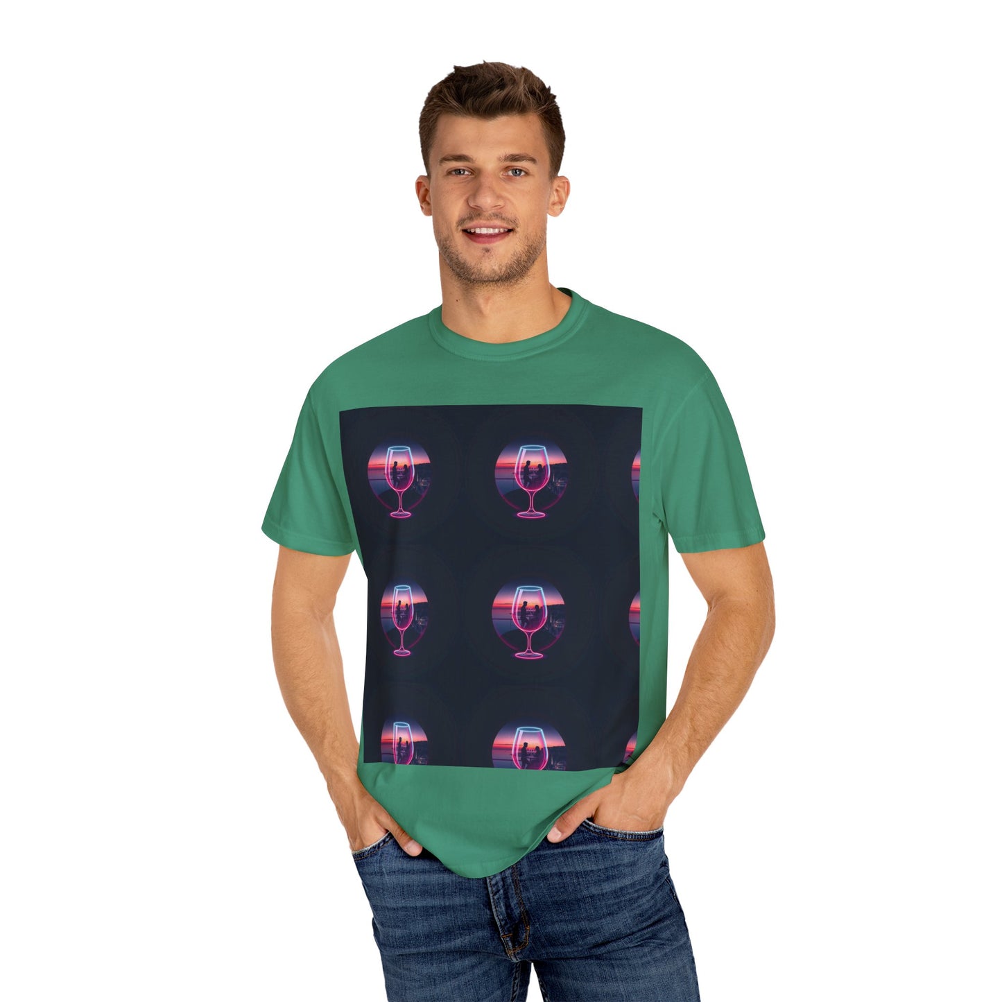 Retro Sunset Glasses T-Shirt, Unisex Garment-Dyed Tee for Casual Wear, Vintage Aesthetic Shirt, Gift for Friends, Summer Vibes Tee, [...]