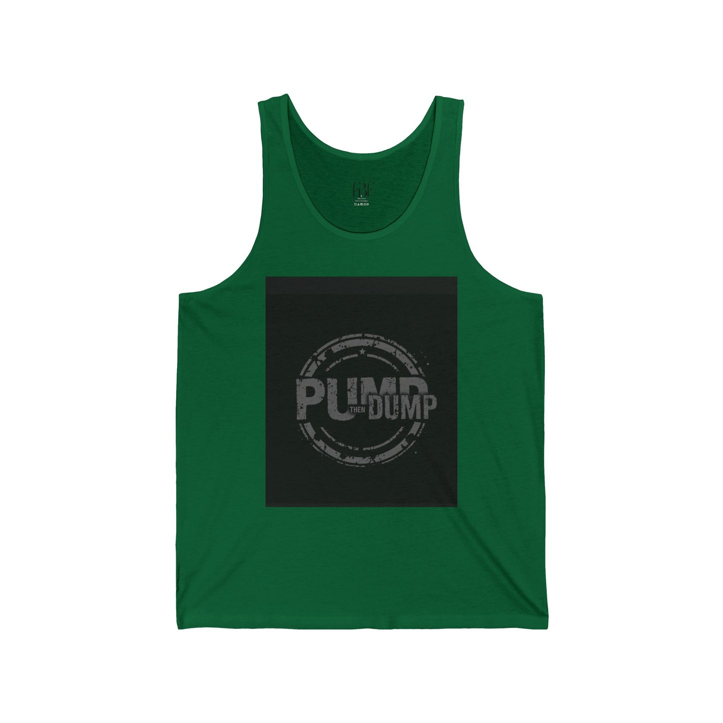 Classic Graphic Jersey Tank Top for Fitness & Casual Wear | Pump & Dump Design, Gym Tank, Unisex Tee, Summer Outfit