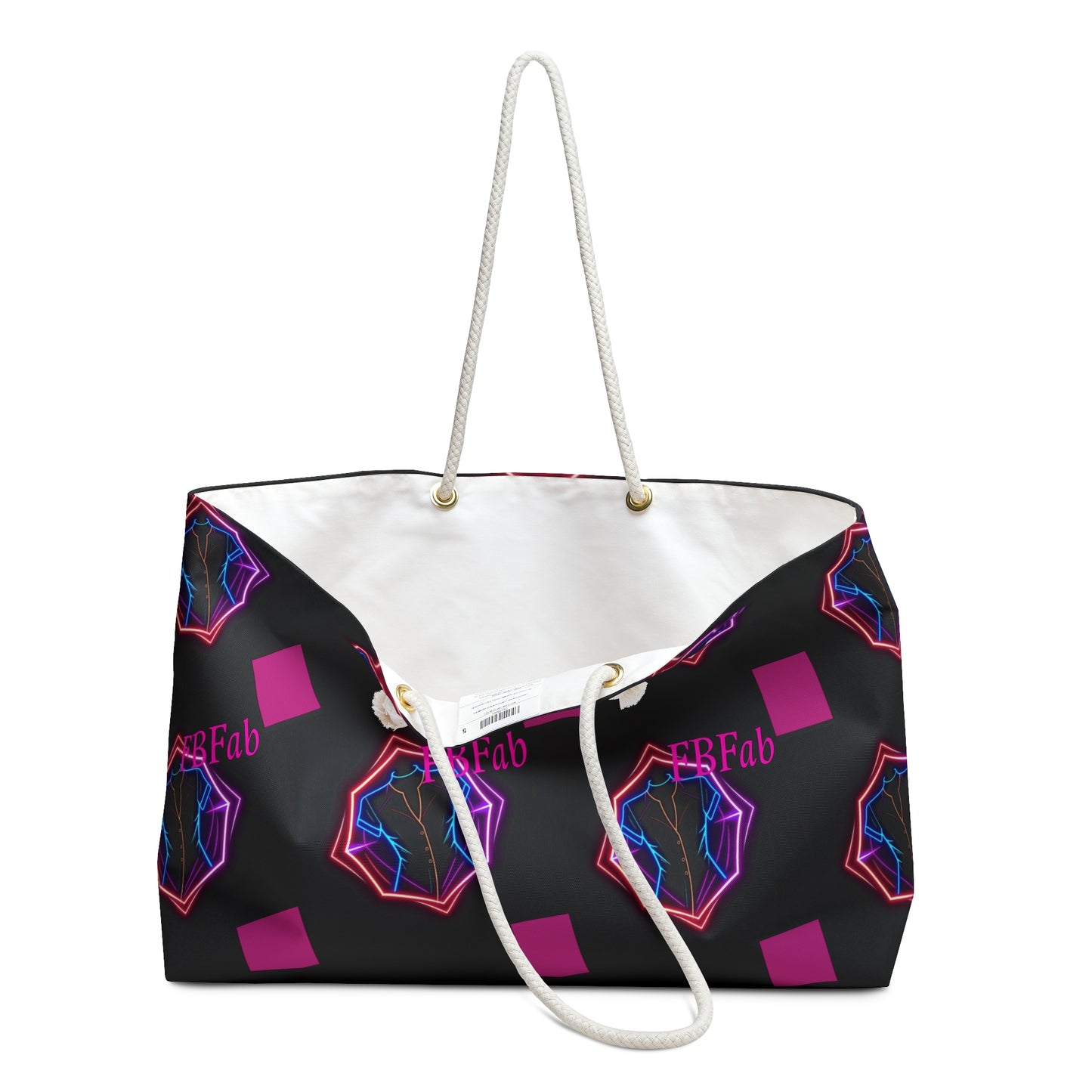 Trendy Weekender Bag with Neon Design, Perfect for Travel, Gym, or Weekend Getaways, Stylish Tote for Fashion Lovers, Gift for Her
