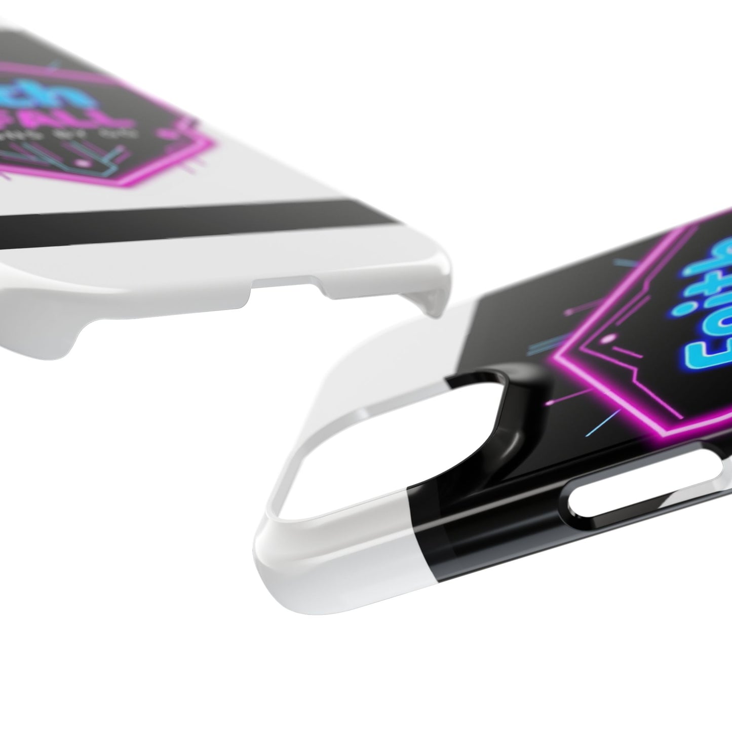 Faith by Fall Slim Phone Case - Neon Design for Tech Enthusiasts