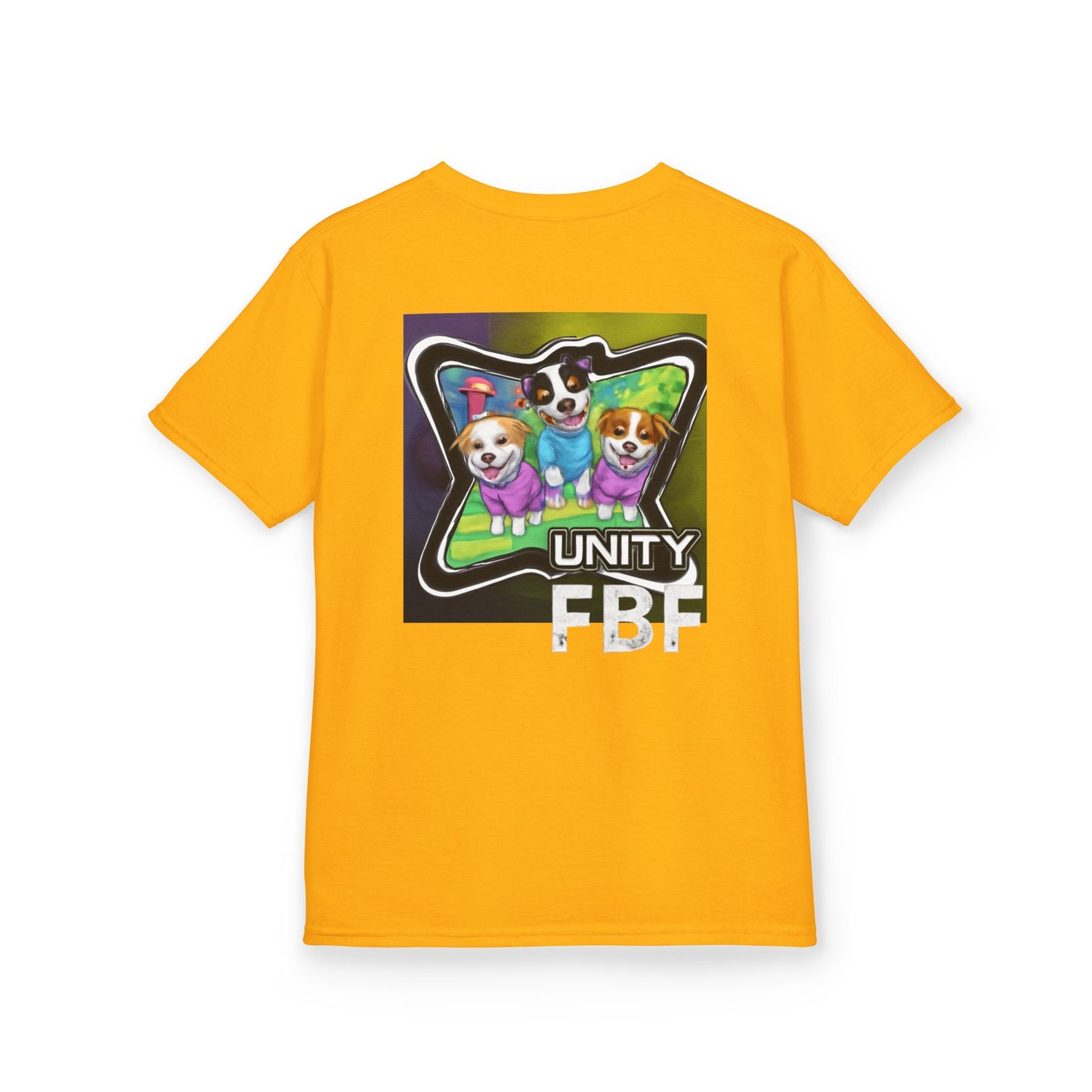 Colorful Dog-Themed Kids Tee - 'Unity Fun' Design