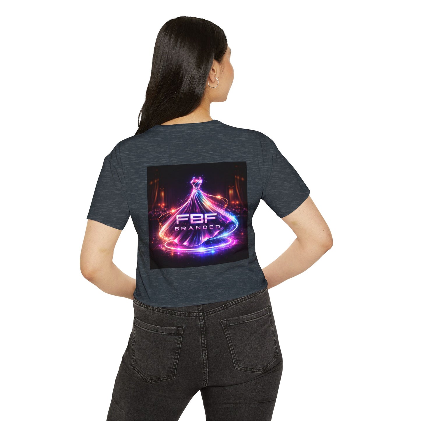 Festival Glow Crop Top — Neon 'FBF Branded' Rave Graphic