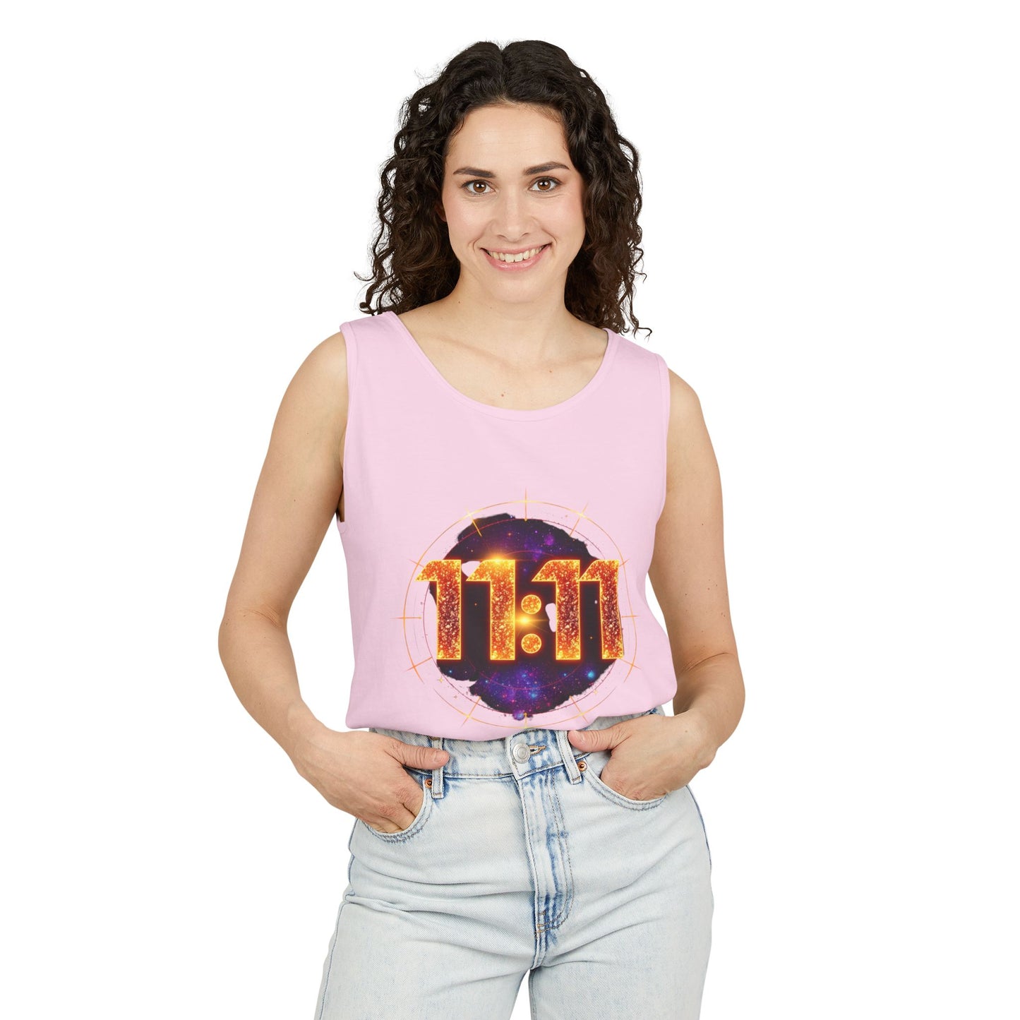 Celestial Glow Tank Top - 11:11 Design, Unisex, Festival Wear, Summer Style, Spiritual Gift, Casual Comfort