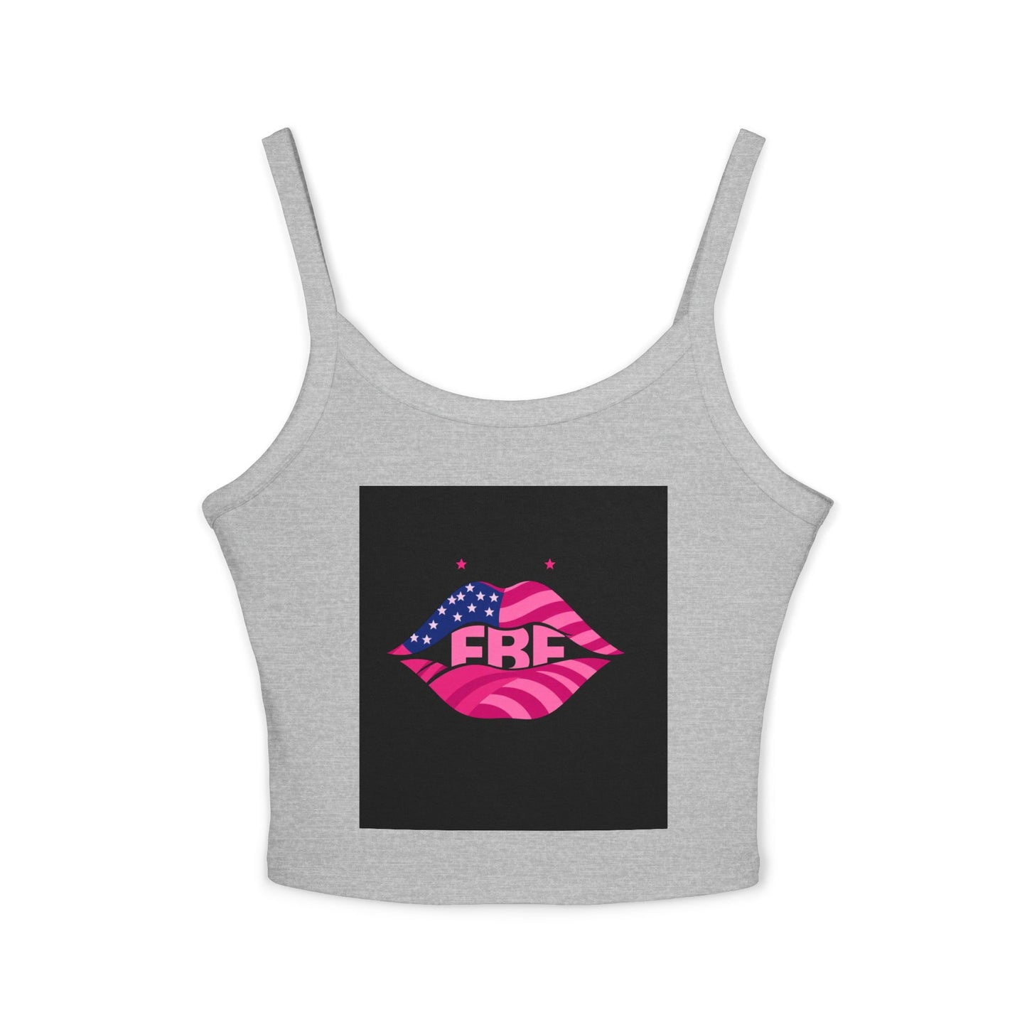 Women's Spaghetti Strap Tank Top - USA Pride Design, Summer Outfit, Festival Wear, Fourth of July Essential, Casual Top, Trendy Apparel