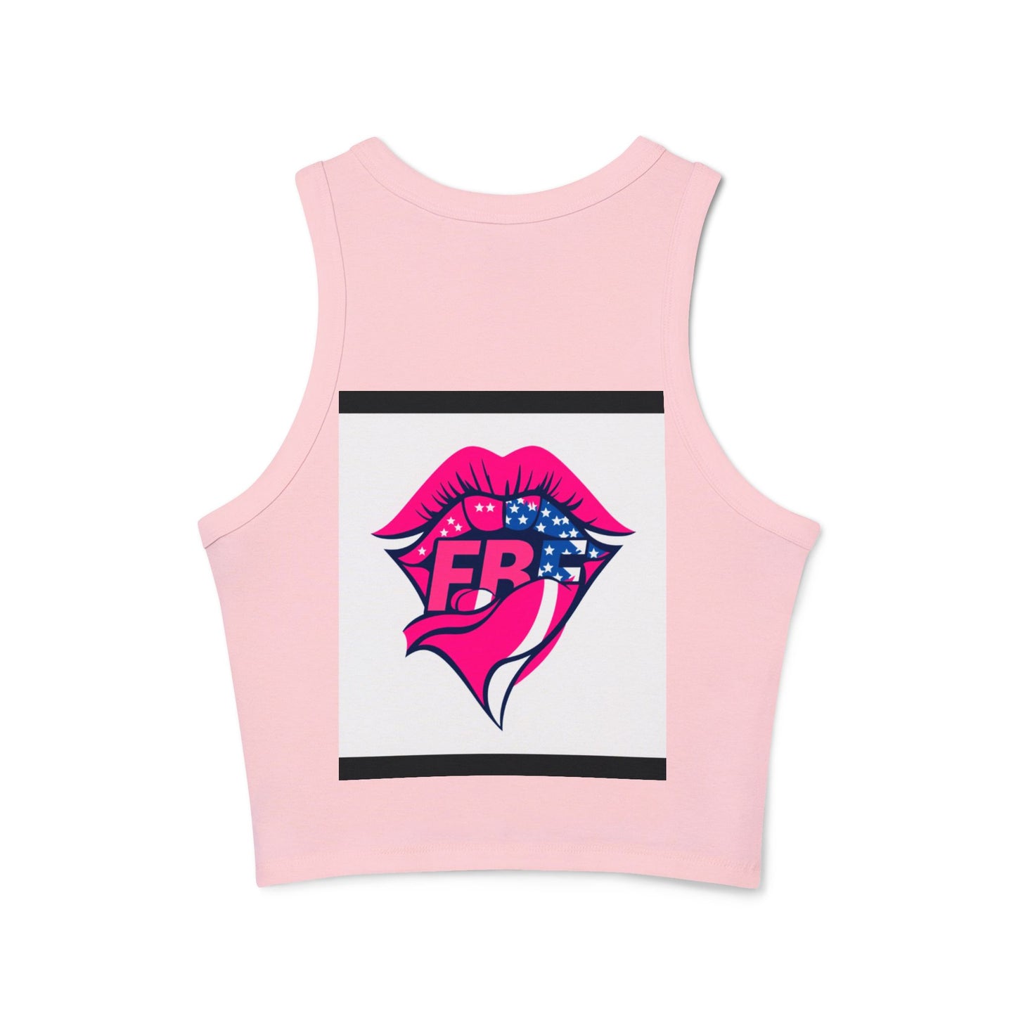 Patriotic Graphic Racerback Tank Top - Women's Summer Style, Independence Day Fashion, Concert Wear, Casual Chill