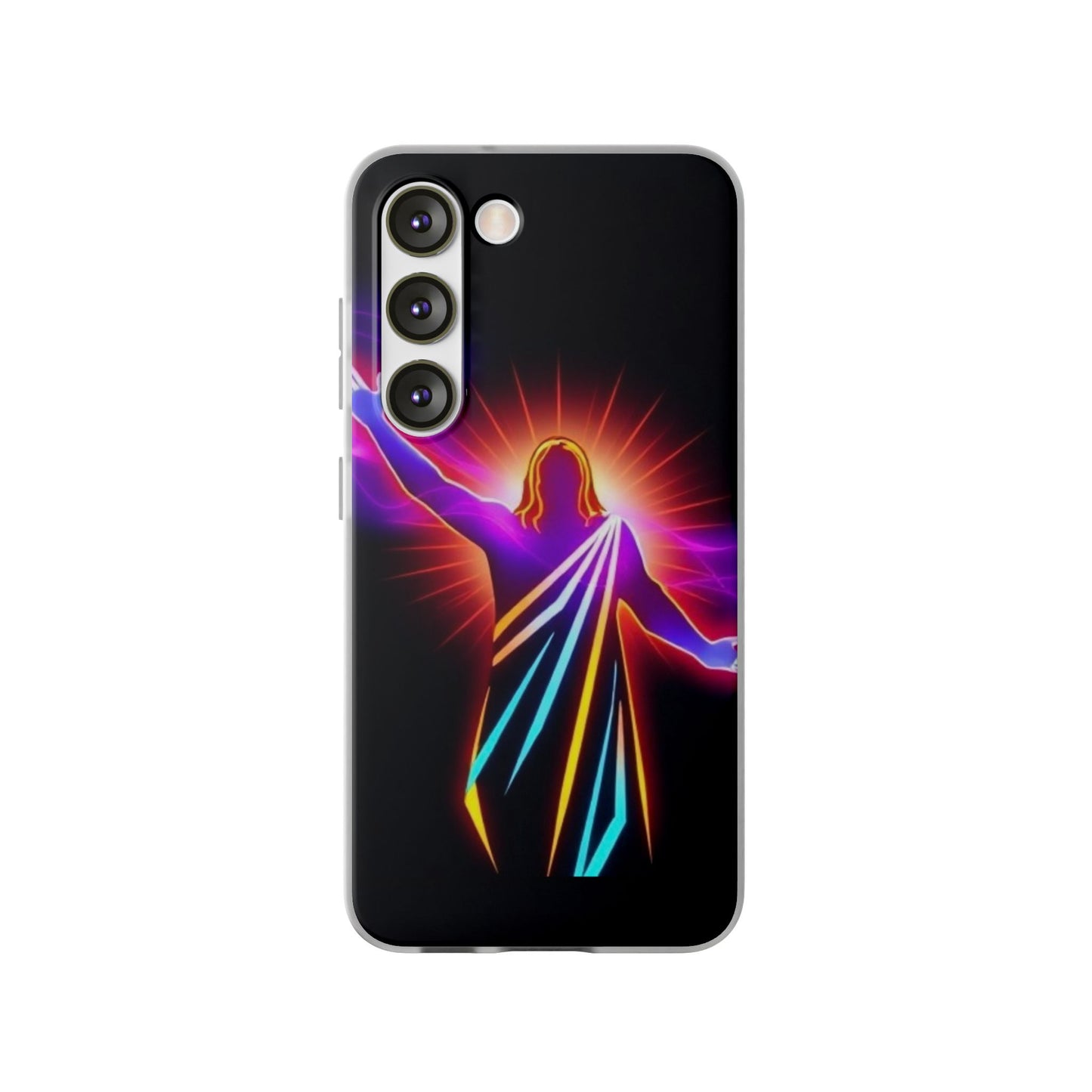 Inspirational Jesus Flexi Case - Colorful Phone Cover for Spiritual Connection