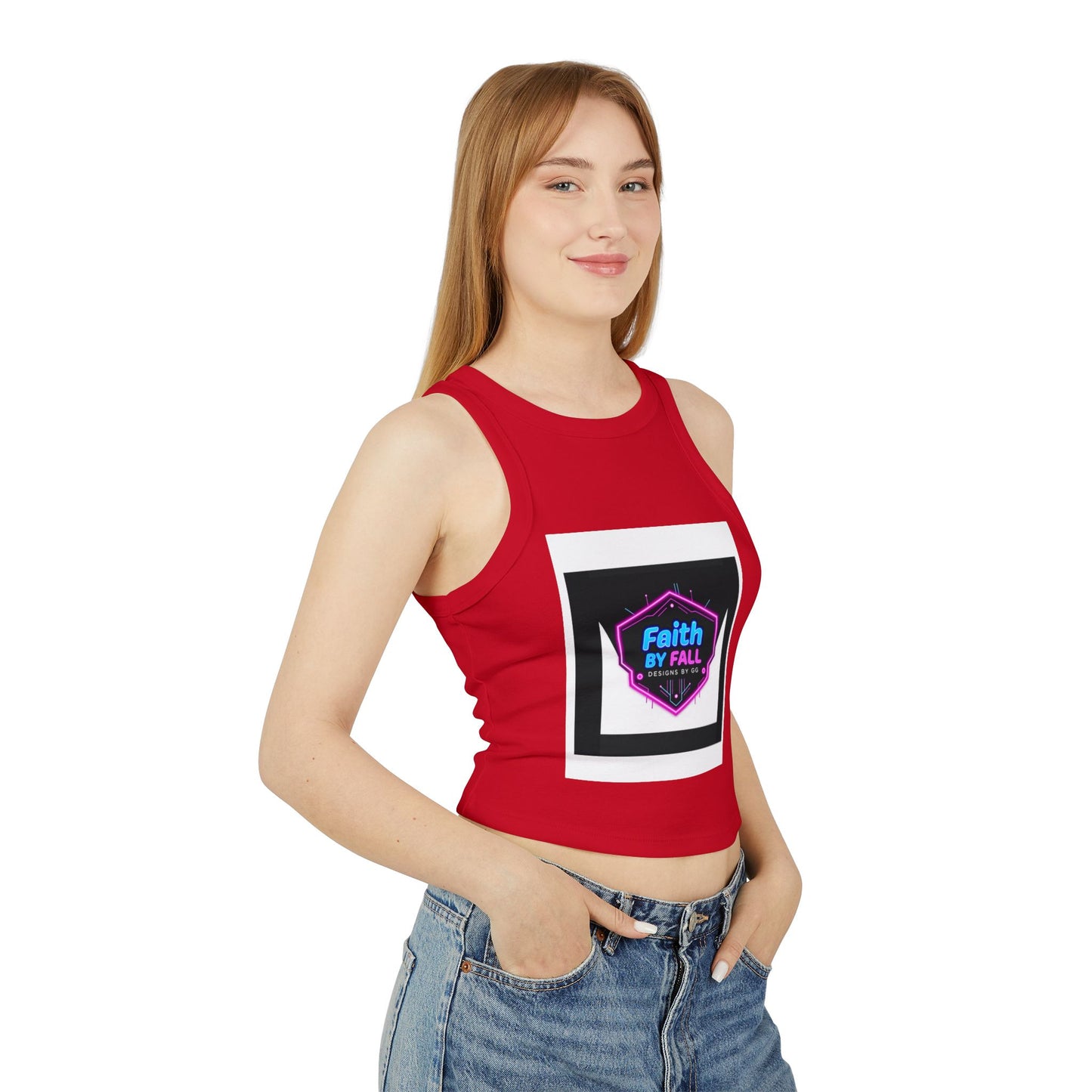 Faith by Fall Women's Crop Tank, Stylish Summer Top, Festival Wear, Workout Gear, Fashionable Gift for Her