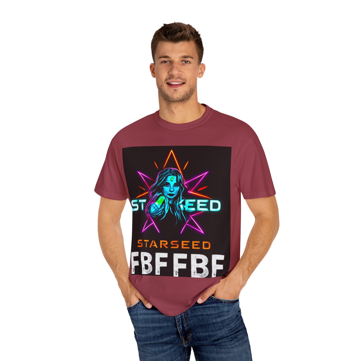 Neon Graphic T-Shirt - Starseed FBF Tee, Unisex Fashion, Cool Gift, Festival Wear, Retro Style, Casual Streetwear