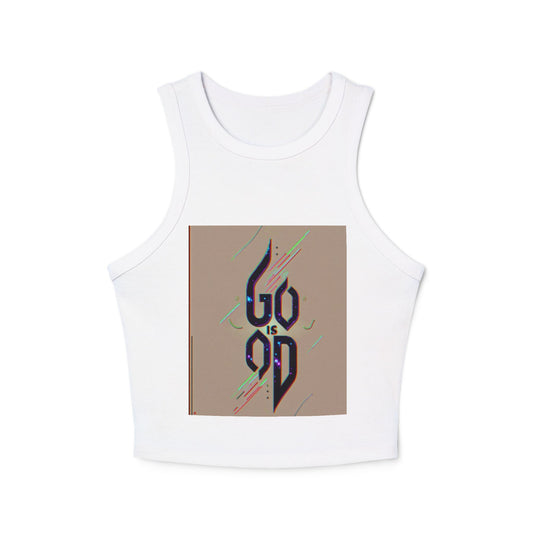 Inspirational Women's Micro Rib Racer Tank Top, Empowerment Tee, Motivational Workout Shirt, Stylish Athleisure Top, Gift for Her