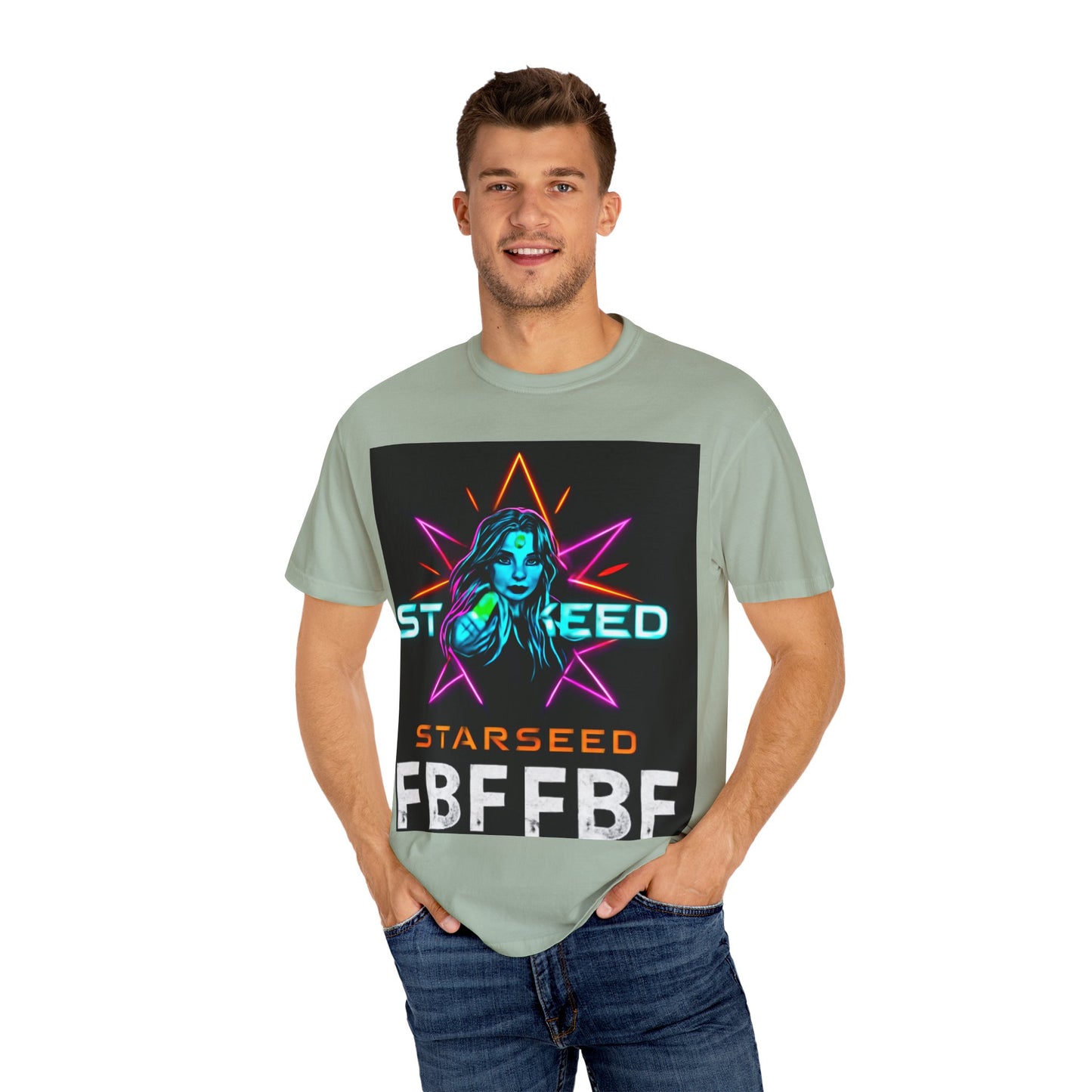 Neon Graphic T-Shirt - Starseed FBF Tee, Unisex Fashion, Cool Gift, Festival Wear, Retro Style, Casual Streetwear