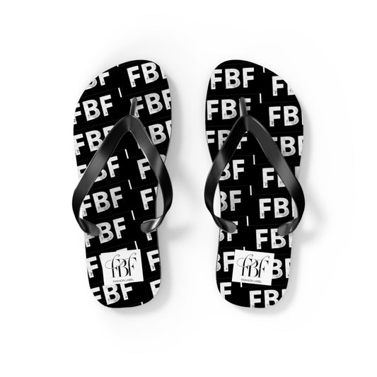 Trendy Flip Flops with FBF Print - Summer Vacation Footwear, Beach Wear, Casual Sandals, Gift for Sun Lovers, Stylish Pool Slides
