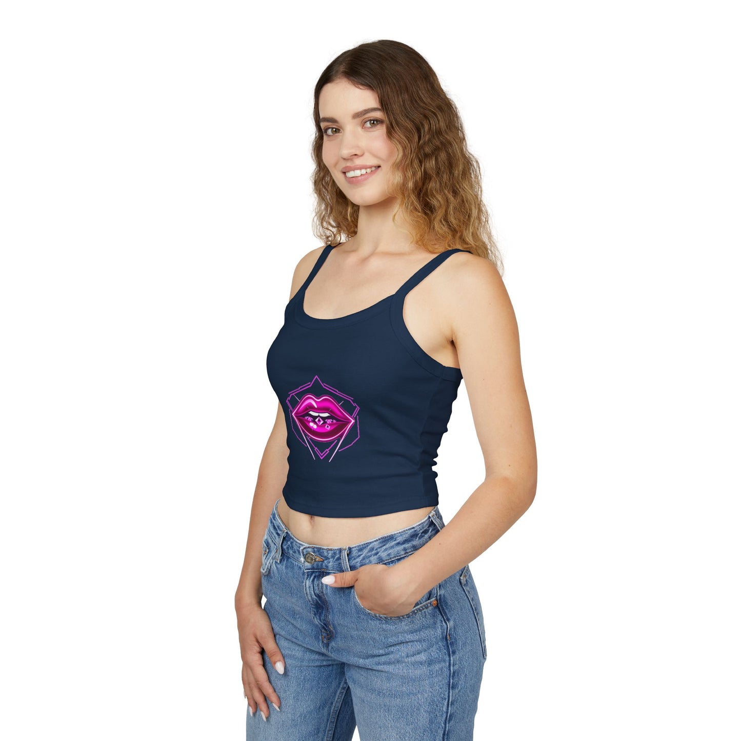 Feminine Graphic Tank Top with Bold Lip Design, Stylish Summer Wear, Perfect for Festivals, Parties, Gifts for Fashion Lovers, Women's [...]