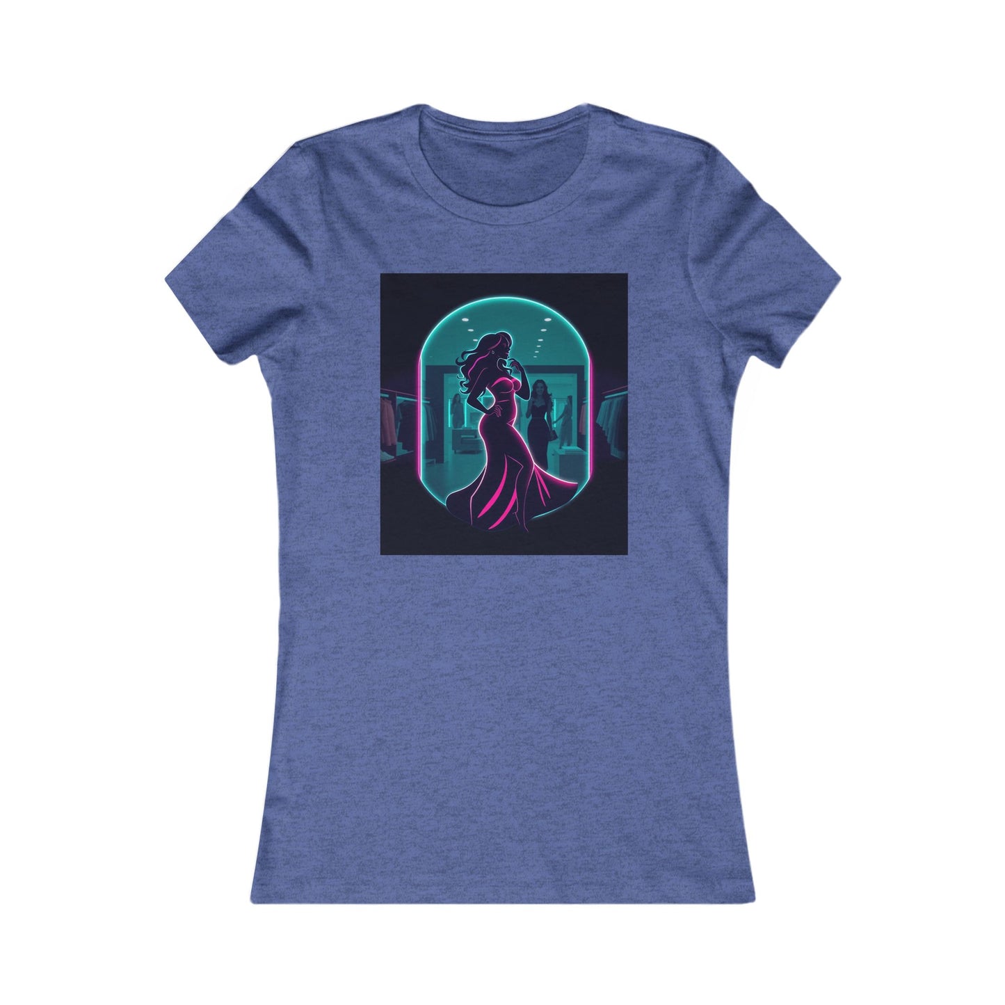 Retro Neon Femme Tee — Cyber City Silhouette & Diamond FBF Graphic